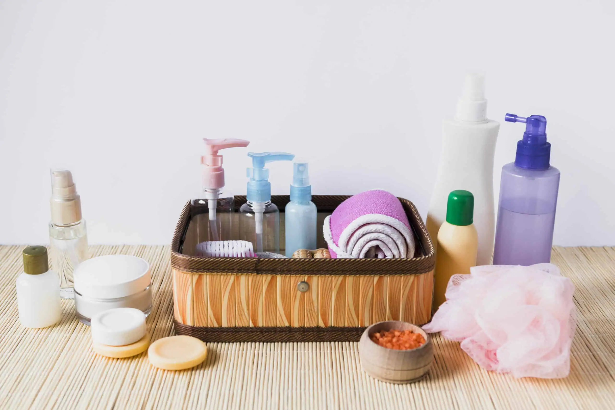 beauty concept with different products scaled